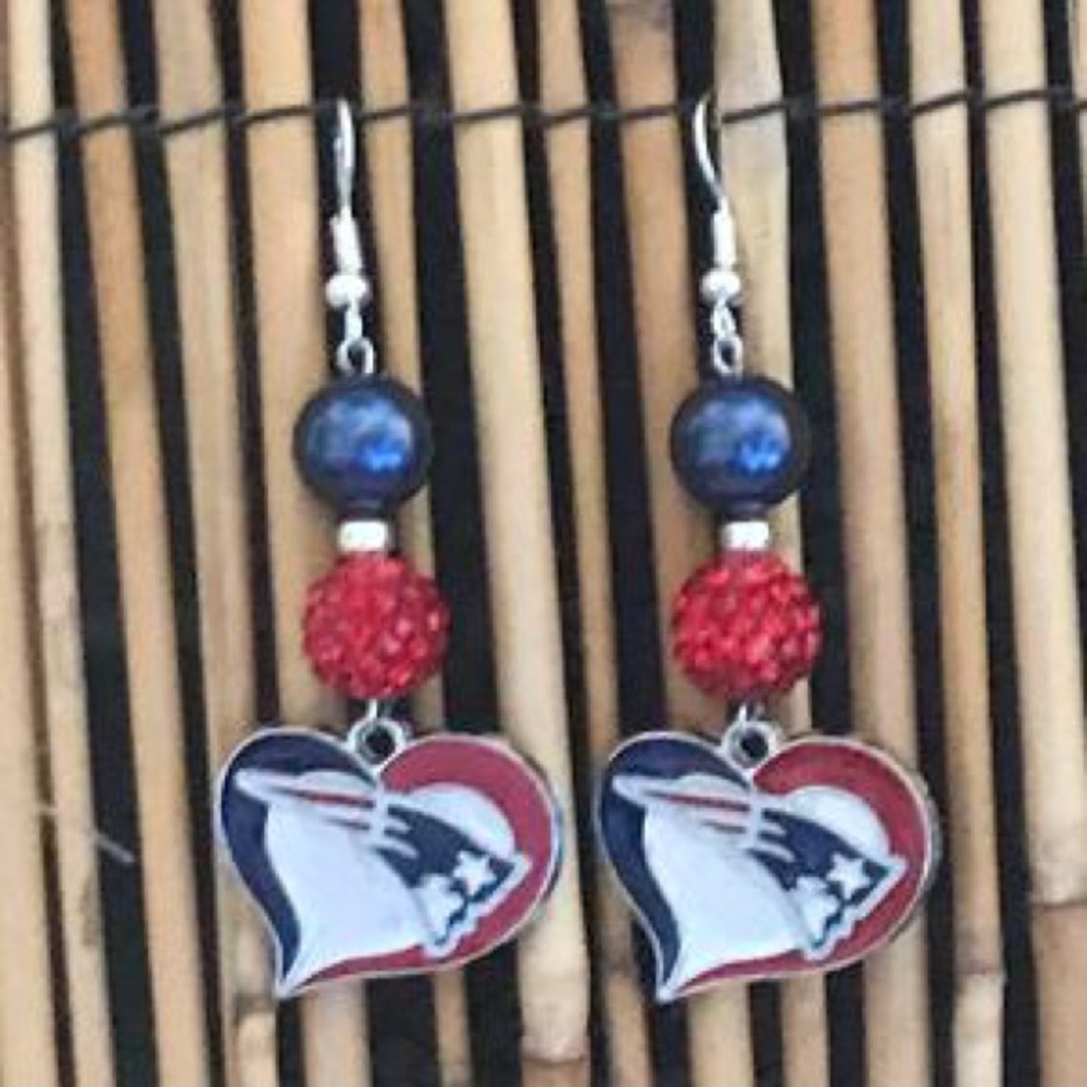 New England Patriots Earrings sterling silver